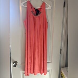 Pink sparkly neck swing style Sundress